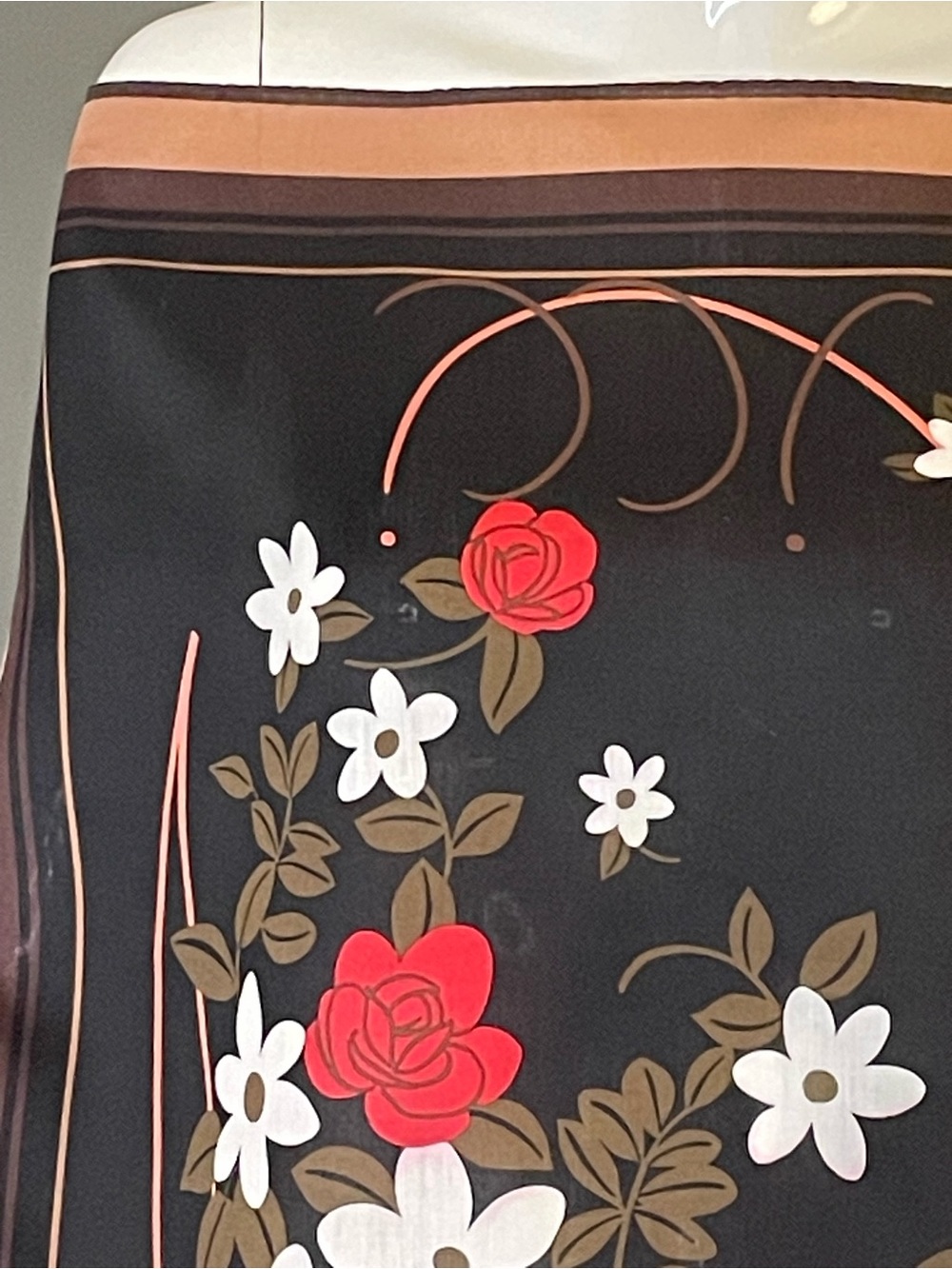 Gorg Vintage Nina Ricci Silk Blend Scarf 23 In Sq Excellent Condition - Picture 3 of 11